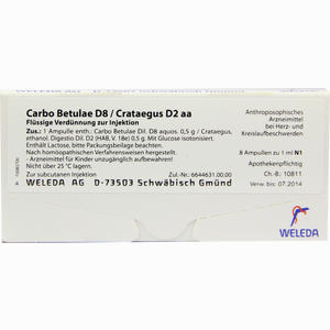 Carbo Betulae D 8 Crat D 2 8 x 1 ml - ab 24,09 €