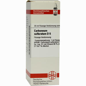 Carboneum Sulfur D6 Dilution 20 ml - ab 9,08 €