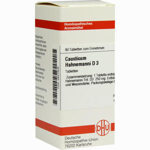 Causticum Hahnemanni D3 Tabletten 80 Stück - ab 0,00 €
