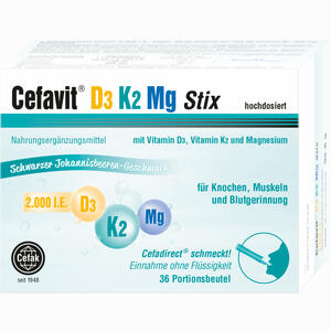 Cefavit D3 K2 Mg 2.000 I.e. Stix Granulat 36 Stück - ab 10,00 €