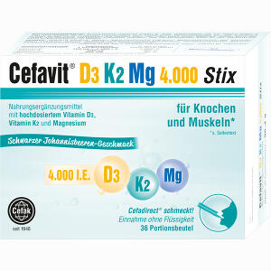 Cefavit D3 K2 Mg 4. 000 Stix 36 Stück - ab 11,30 &euro;
