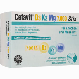 Cefavit D3 K2 Mg 7. 000 Stix 36 Stück - ab 12,65 €