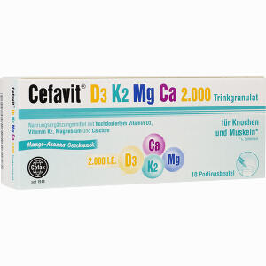 Cefavit D3 K2 Mg Ca 2. 000 Trinkgranulat 10 Stück - ab 6,96 &euro;