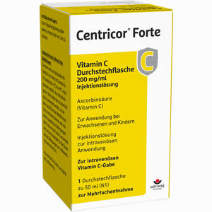 Centricor Forte Vitamin C Durchstechflasche 200mg/Ml Injektionslösung 50ml 1 x 50 ml - ab 21,89 €