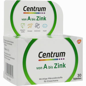 Centrum A Bis Zink Tabletten 30 Stück Centrum A Bis Zink Tabletten 30 Stück