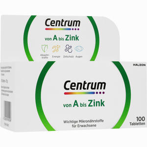 Centrum A- Zink Tabletten 100 Stück - ab 26,95 €