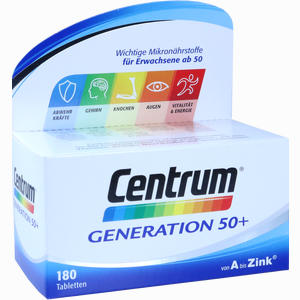 Abbildung von Centrum Generation 50+ A- Zink + Floraglo Lutein Tabletten 180 Stück