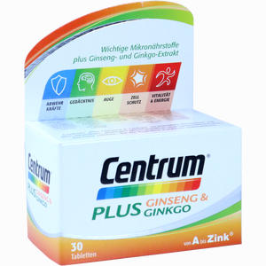 Centrum Plus Ginseng & Ginkgo Tabletten 30 Stück Centrum Plus Ginseng & Ginkgo Tabletten 30 Stück