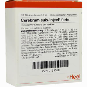 Cereberum Suis- Injeel Ampullen  Biologische Heilmittel Heel GmbH 10 Stück - ab 22,14 €