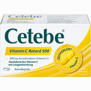 Abbildung von Cetebe Vitamin C Retard 500 Retardkapseln 30 Stück Abbildung von Cetebe Vitamin C Retard 500 Retardkapseln 30 Stück