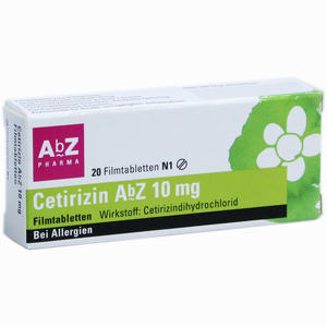Cetirizin Abz 10mg Filmtabletten  20 Stück - ab 0,91 €