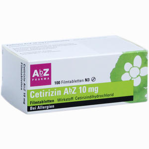 Cetirizin Abz 10mg Filmtabletten  100 Stück - ab 3,20 €