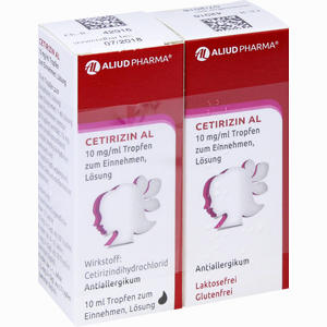 Cetirizin Al 10mg/ml Tropfen  2 x 10 ml - ab 0,00 €