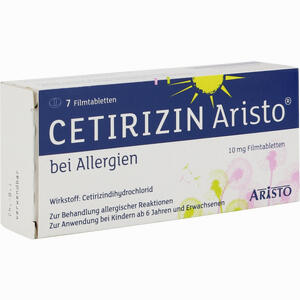 Cetirizin Aristo bei Allergien 10mg Filmtabletten  7 Stück - ab 0,90 €