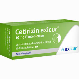 Cetirizin Axicur 10 Mg Filmtabletten  50 Stück - ab 2,04 €
