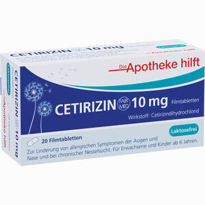 Cetirizin Fair- Med Healthcare 10 Mg Filmtabletten  20 Stück - ab 2,10 &euro;