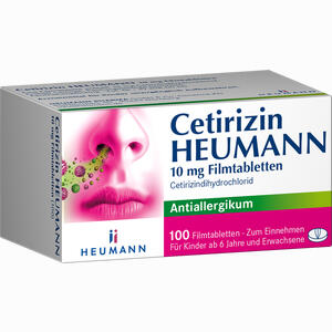 Cetirizin Heumann 10 Mg Filmtabletten  100 Stück Cetirizin Heumann 10 Mg Filmtabletten  100 Stück