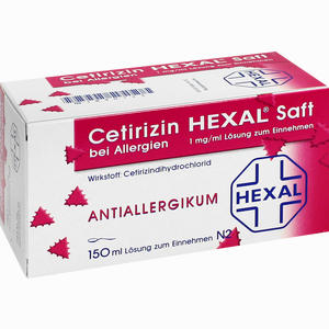 Cetirizin Hexal Saft bei Allergien  150 ml - ab 9,99 €