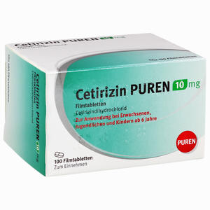 Cetirizin Puren 10 Mg Filmtabletten  100 Stück - ab 0,00 &euro;