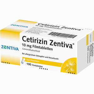 Cetirizin Zentiva 10 Mg Filmtabletten  100 Stück - ab 20,92 €