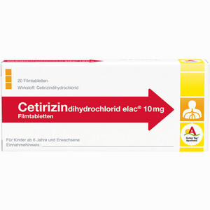 Cetirizindihydrochlorid Elac 10mg 20 Stück - ab 5,67 €
