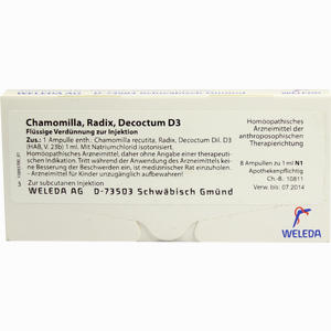 Chamomilla Rad D3 Ampullen 8 x 1 ml - ab 0,00 &euro;