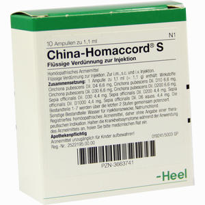 China- Homaccord S Ampullen  10 Stück - ab 17,15 €