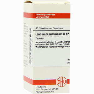 Chininum Sulf D12 Tabletten 80 Stück - ab 0,00 &euro;
