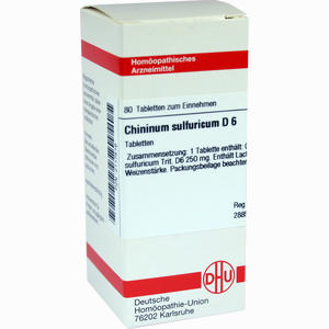 Chininum Sulf D6 Tabletten 80 Stück - ab 8,88 €