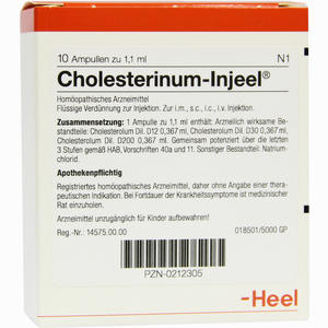 Cholesterinum- Injeel Ampullen  10 Stück - ab 0,00 &euro;