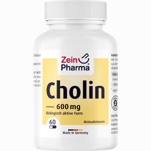 Cholin 600mg Rein Aus Bitartrat Veg Kapseln  60 Stück - ab 9,54 €