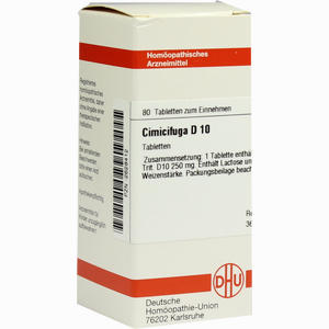 Cimicifuga D10 Tabletten 80 Stück - ab 0,00 €