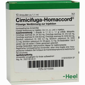 Cimicifuga Homaccord Ampullen 10 Stück - ab 16,94 €