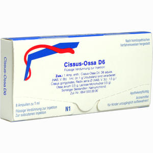 Cissus Ossa D6 Ampullen 8 x 1 ml - ab 23,59 €