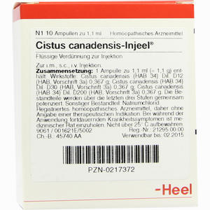 Cistus Canadensis- Injeel Ampullen  10 Stück - ab 0,00 €