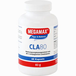 Cla 80% Megamax 1g Konjugierten Linolsäuren Kapseln 60 Stück - ab 0,00 &euro;