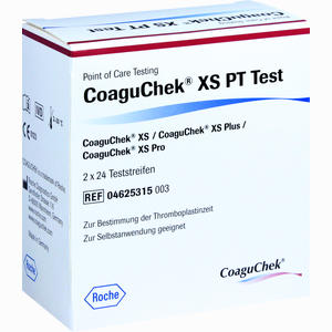 Coaguchek Xs Pt Test Teststreifen Roche Diagnostics Deutschland GmbH 2 x 24 Stück Coaguchek Xs Pt Test Teststreifen Roche Diagnostics Deutschland GmbH 2 x 24 Stück