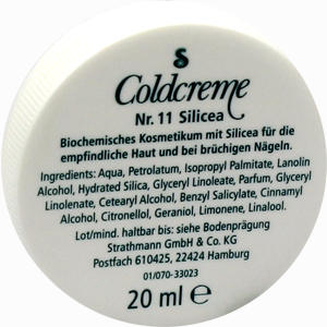 Coldcreme Nr.11 Silicea  20 ml - ab 0,00 &euro;