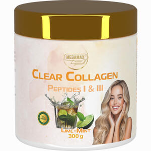 Collagen Clear Glow - Kollagen Peptide Lime- Minze 300 g - ab 18,08 €