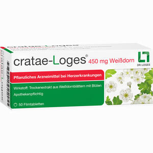 Cratae- Loges 450 Mg Weißdorn Filmtabletten  50 Stück - ab 9,41 €