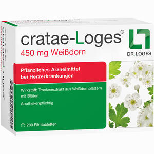 Cratae- Loges 450 Mg Weißdorn Filmtabletten  200 Stück - ab 33,11 €