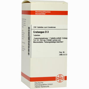 Crataegus D3 Tabletten 200 Stück - ab 0,00 &euro;
