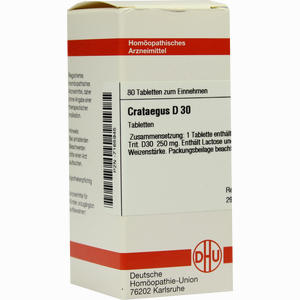 Crataegus D30 Tabletten 80 Stück - ab 10,90 €