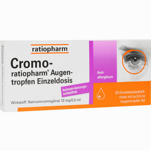 Cromo Ratiopharm Einzeldosis Augentropfen 20 x 0.5 ml - ab 1,99 €