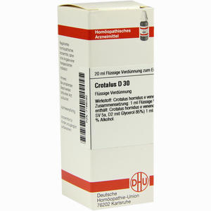 Crotalus D30 Dilution 20 ml - ab 9,04 €