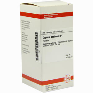 Cuprum Acet D4 Tabletten 200 Stück - ab 0,00 &euro;