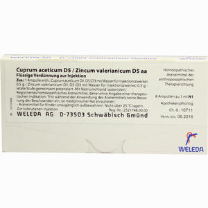 Cuprum Acet D5 Zinc Val D5 Ampullen 8 x 1 ml - ab 0,00 &euro;