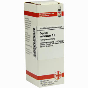 Cuprum Met D6 Dilution DHU-Arzneimittel GmbH & Co. KG 20 ml - ab 8,74 &euro;