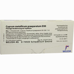 Cuprum Met Praep D30 Ampullen 8 x 1 ml - ab 26,42 €