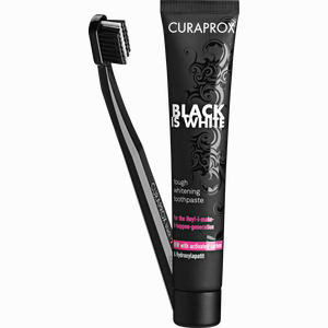 Curaprox Black Is White Kohlezahnpasta und Bürste 1 Stück - ab 19,92 €